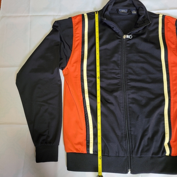 Bailey's Point Varsity Jacket Mens Size M Orange and Black - Picture 5 of 9